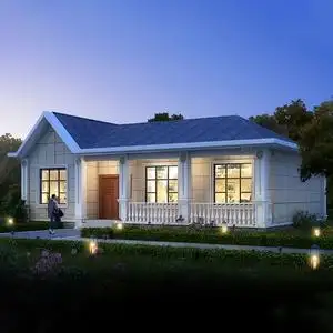 农村欧式一层自建房设计图纸简单经济型单层网红小别墅洋房效果图