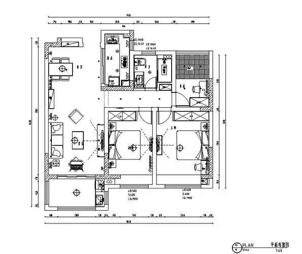 分享电视背景墙施工图cad资料下载