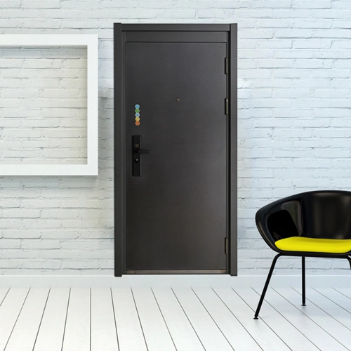 指纹锁防盗门甲级家用双色门双重锁进户门子母门简约现代款入户门