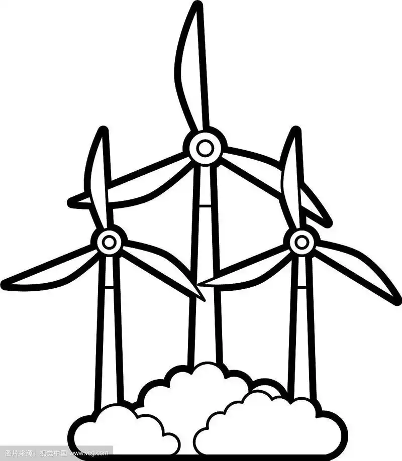 替代能源可再生的风车