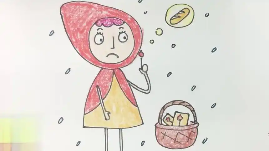 画卖火柴的小女孩涂点颜色吧卖火柴的小女孩