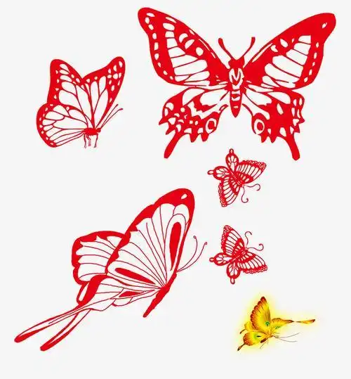 蝴蝶剪纸蝴蝶剪纸图案图片蝴蝶 剪纸中国风蝴蝶传统文化艺术镂空剪纸