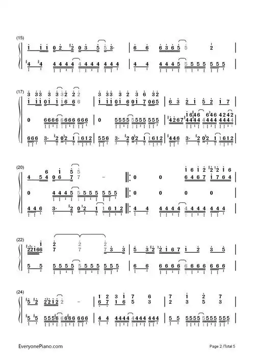 megalovania-undertale ost双手简谱预览