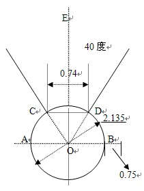 铅球运动场地的画法示意图