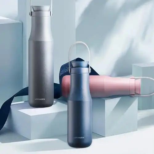 乐扣乐扣遇见保温杯女便携大容量简约ins风不锈钢水杯男