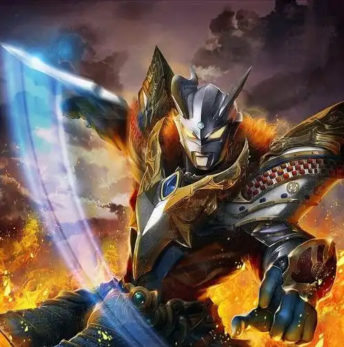 最后,再分享一下日本画师『j studio』绘制的武士风格奥特曼帅图,同样