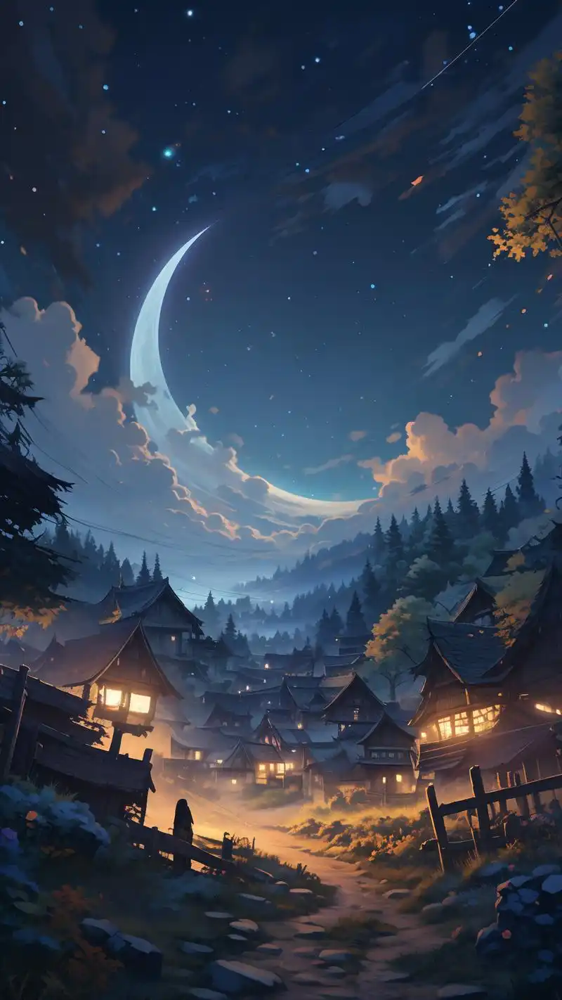 93新月夜空壁纸精选90 探索宇宙的奥秘,从一张新月夜空的壁纸开始