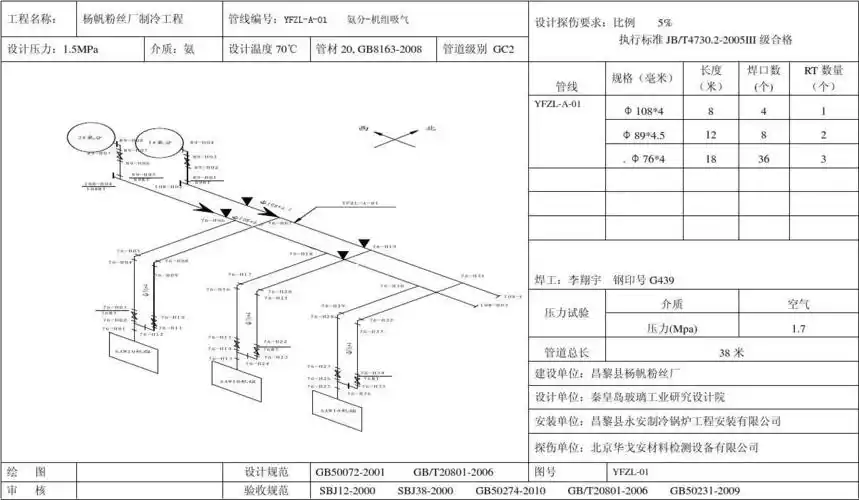 压力管道安装单线图
