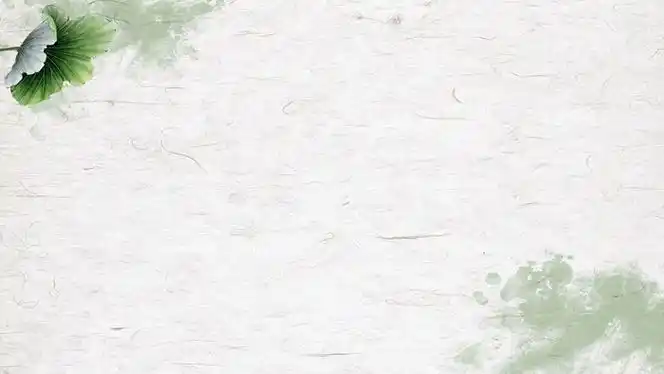 6张绿色清新荷花ppt背景图片