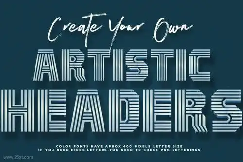 立体几何线条的3d立体装饰性大写英文字体