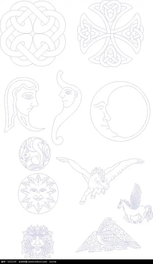 装饰品镂空木雕参考图