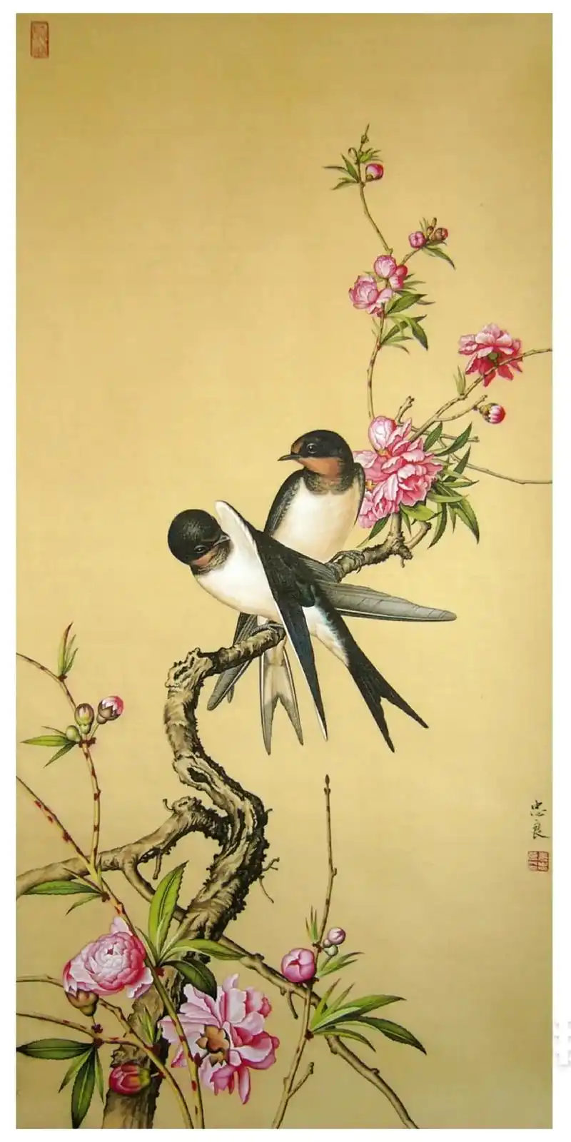 郎世宁的画,我的最爱.尺寸:84x39 cm  - 抖音