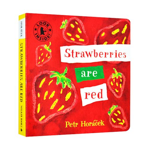 are red 草莓是红色的 英文原版绘本 颜色启蒙认知 儿童英语读物纸板