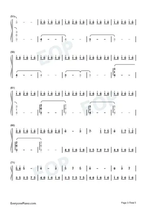 远い空へ远い空へ缘之空插曲双手简谱预览3