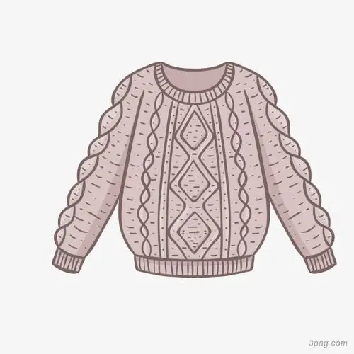 手绘毛线衣png素材透明免抠图片-其他元素
