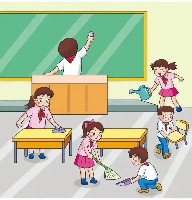 一年级看图写话(大扫除)