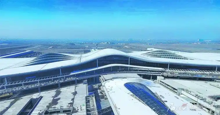 乌鲁木齐机场改扩建工程t4航站楼全景(无人机摄).
