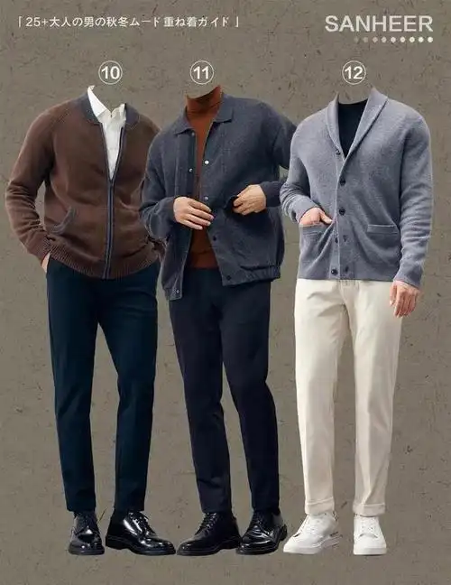 建议中年男人备好这3件衣服,搭配西裤,牛仔裤都有型(冬季35岁男人穿衣