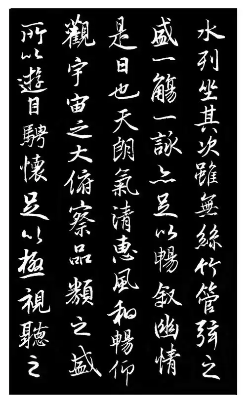 王羲之兰亭序精临毛松馥临帖作品欣赏之二