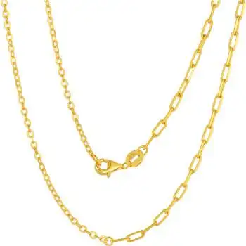 老凤凰 5g黄金项链女999足金锁骨链o字套链不对称ab链素链 【轻版】