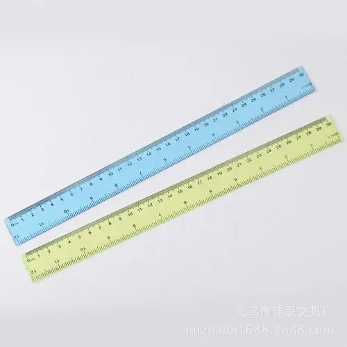 30公分直尺30厘米彩色透明尺子 塑料文具套装塑料尺子