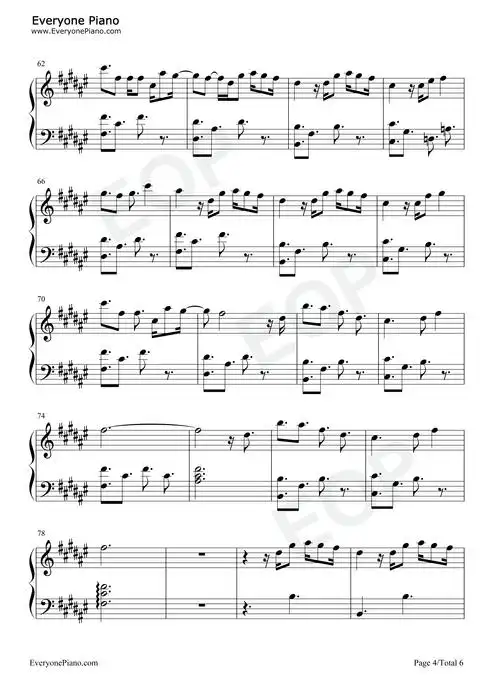 冬日-鞠婧祎和snh48五线谱预览4-钢琴谱文件(五线谱,双手简谱,数字谱