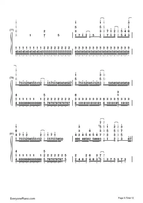 光るなら-四月是你的谎言op1双手简谱预览9