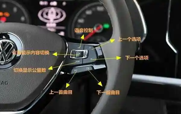 大众cc方向盘按键图解,大众cc方向盘按钮功能说明