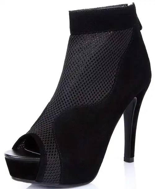 浓情漫宇 2013夏季新款 欧美罗马凉靴网靴高跟鞋防水台鱼嘴女凉鞋 y4