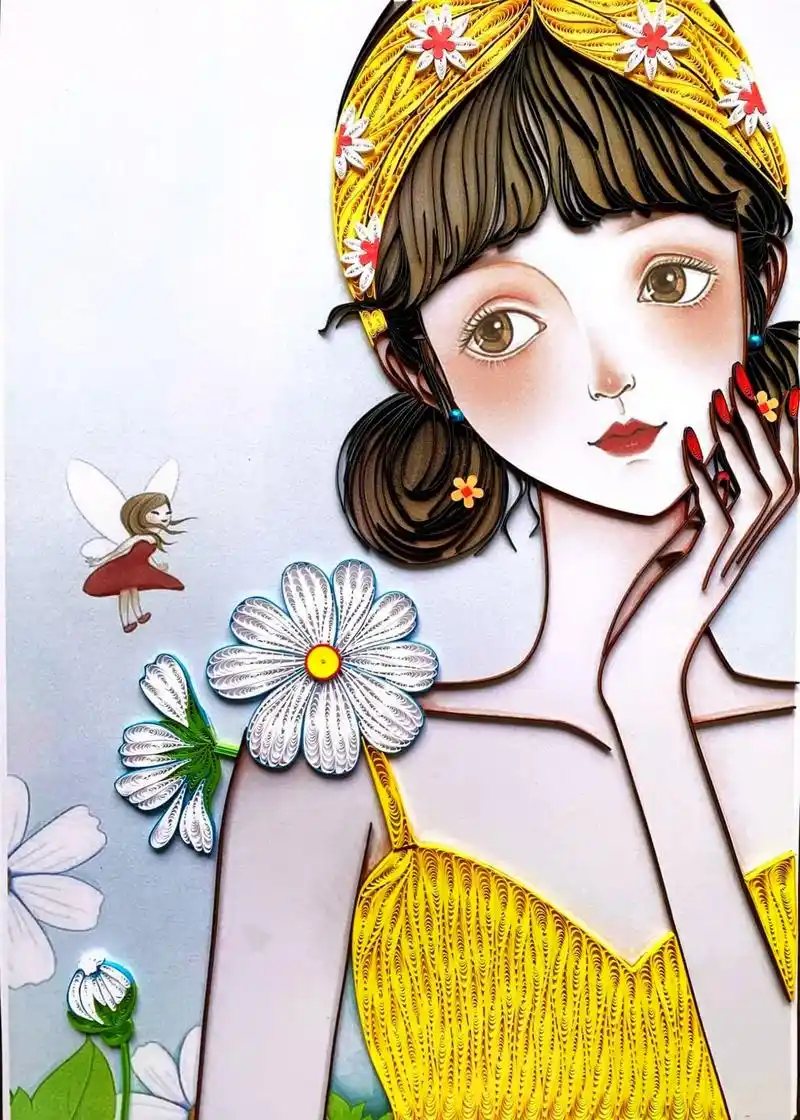 衍纸人物作品分享.#衍纸 #衍纸手工 #衍纸作品 #手工 # - 抖音