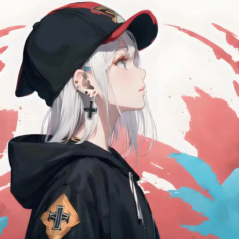 这幅摇滚女孩头像,展现了女孩 - 抖音