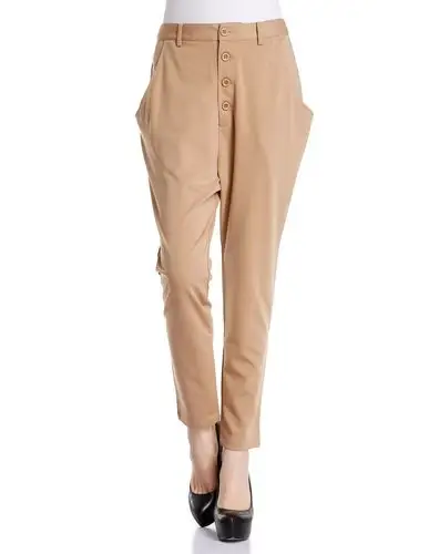 女款灰卡其色时尚休闲长裤