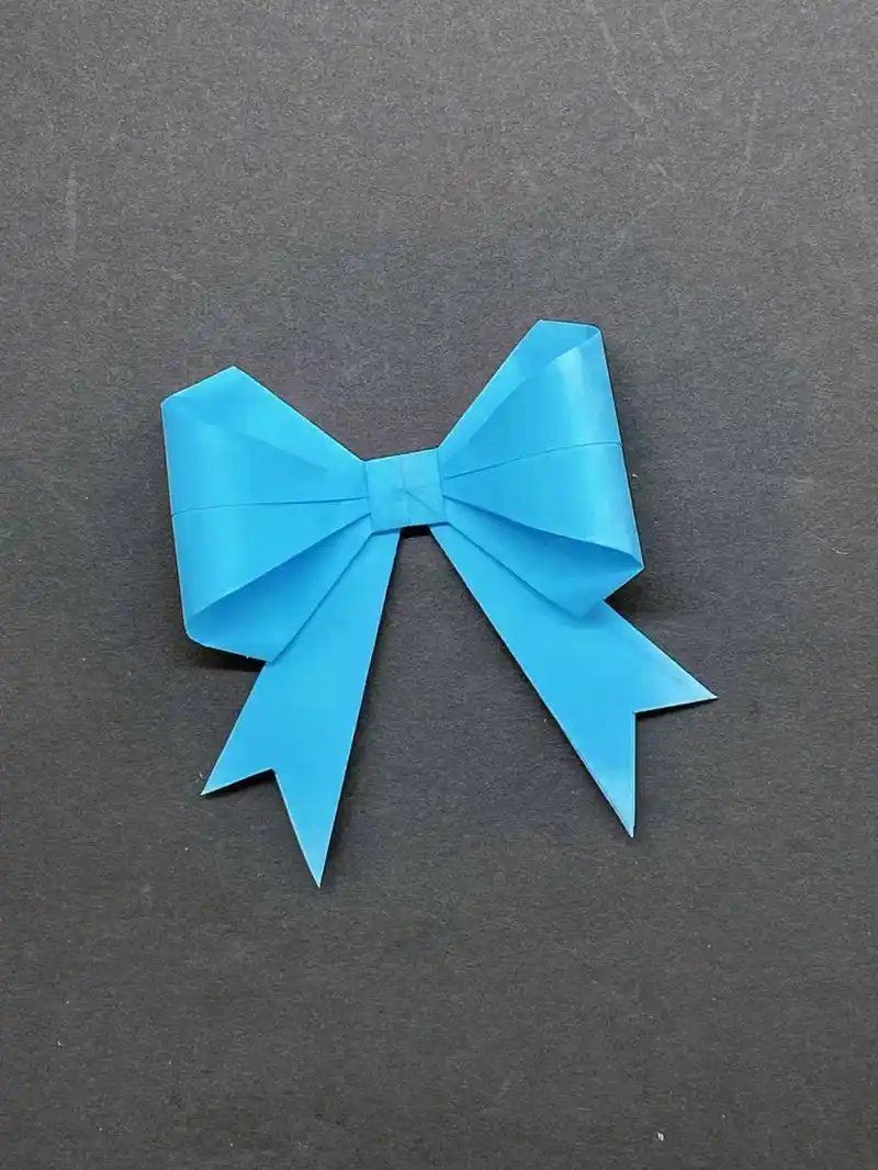 详细的蝴蝶结折纸教程来啦.#亲子手工 #简单小手工 #手工d - 抖音