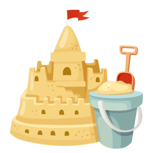 用沙子堆的城堡简笔画