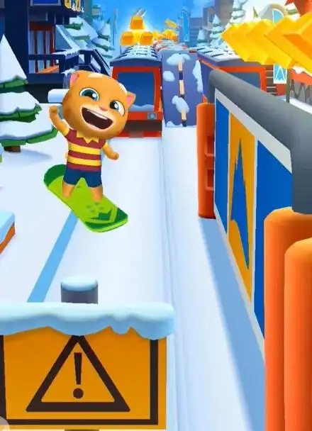 金杰猫的冰雪世界汤姆猫跑酷游戏