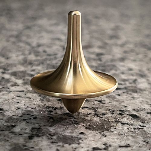 纯黄铜陀螺盗梦空间手拧旋转解压神器玩具爱情公寓无阻力小旋风