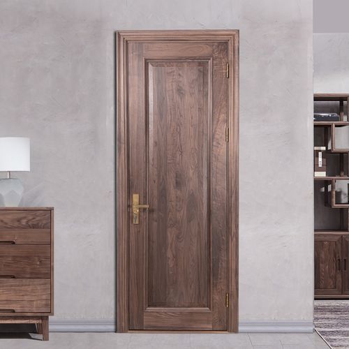 佐必林实木门室内门黑胡桃木门卧室门全屋定制免漆门简约现代