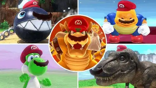 《超级马里奥:奥德赛》马里奥的所有帽子附身形态!