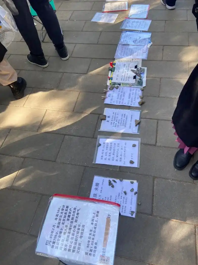 中山公园相亲角 趁周末和好朋友逛公园,正巧赶上北京著名的相亲角集市