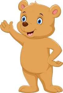 个 卡通快乐熊的矢量插图 相似素材图片