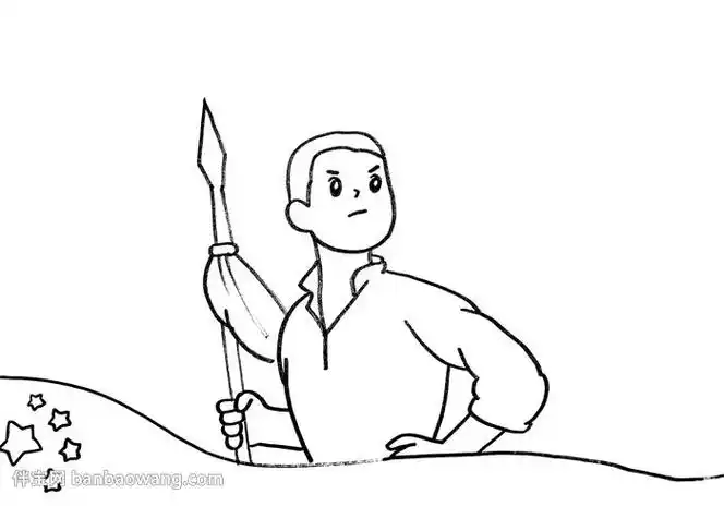 简笔画画法简单的英雄人物简笔画民族英雄黄继光简笔画英雄人物画像