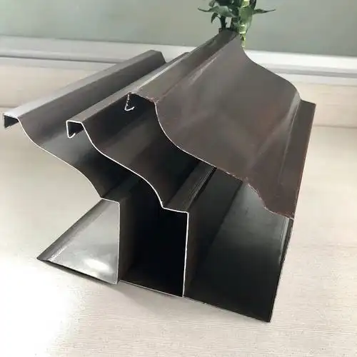 彩铝成品檐沟厂家 别墅屋面排水用铝合金天沟 厂房建筑屋面排水槽