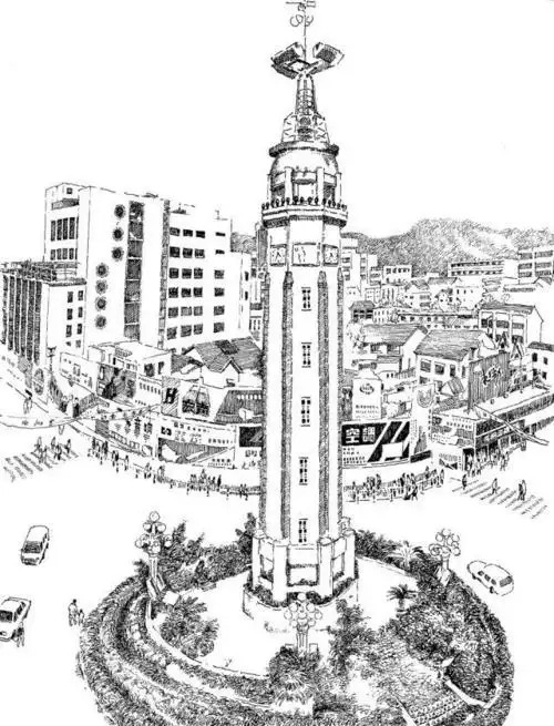 关于解放碑的简笔画