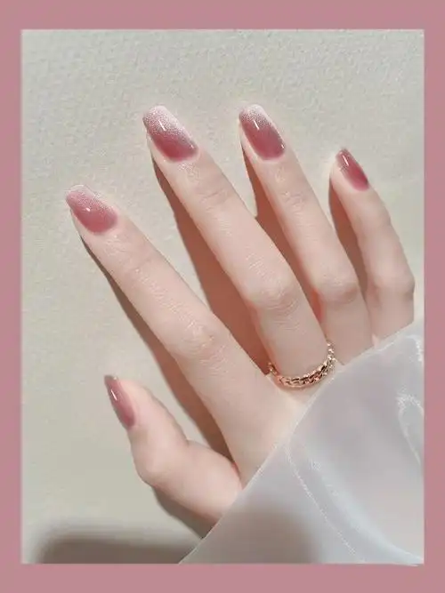 温柔粉透立体小花花清新指甲款式2021新款