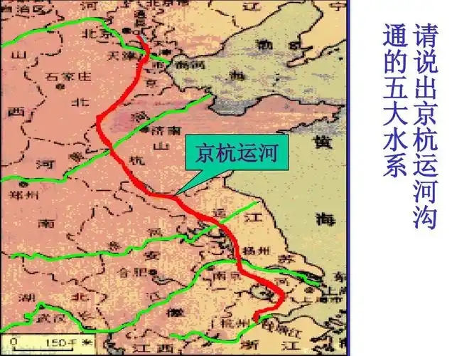 京杭运河 通请 的说 五出 大京 水杭 系运 河 沟