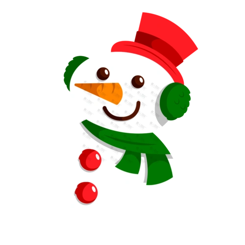 圣诞节可爱呆萌小雪人图片圣诞雪人图片卡通可爱设计素材下载_懒人