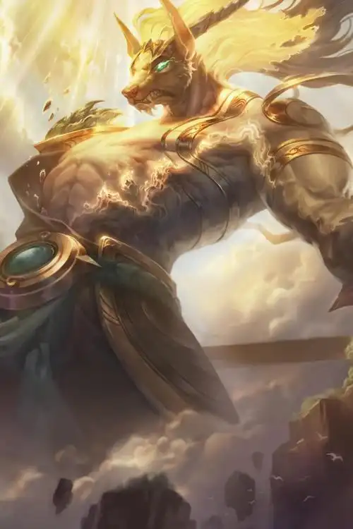 英雄联盟沙漠死神狗头内瑟斯北辰之威皮肤15