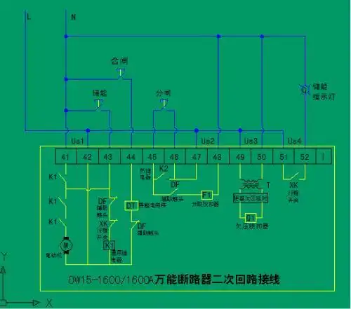 dw15-1600万能式断路器怎样接线 ,有没有接线原理图.