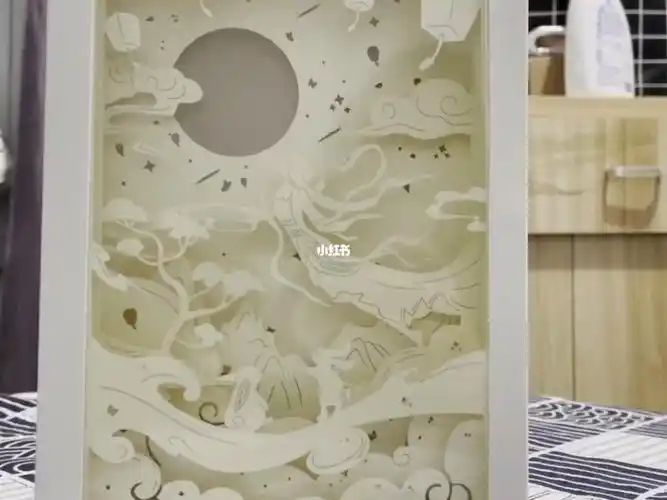 国潮中秋纸雕灯