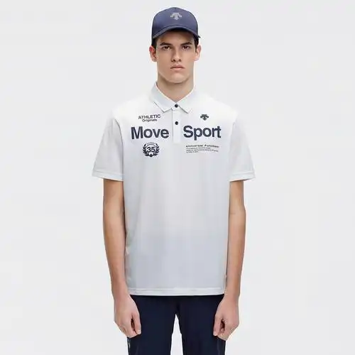 descente迪桑特trainingtough面料男子短袖polod1291tps93运动polo衫